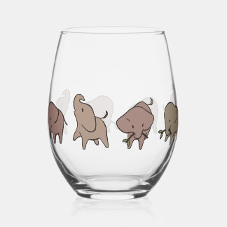 Kleine Olifanten Wijnglas Zonder Voet