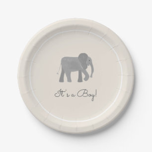Kleine olifantenBaby shower Papieren Bordje