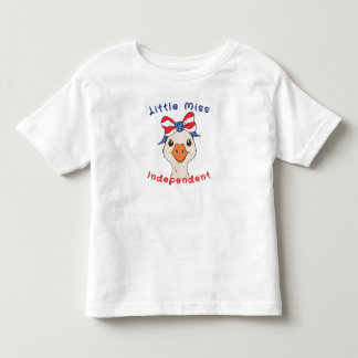 Kleine onafhankelijke gans met patriottische strik kinder shirts