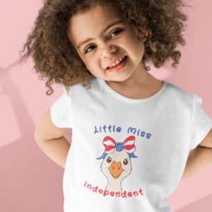 Kleine onafhankelijke gans met patriottische strik kinder shirts