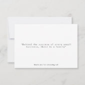 Kleine Onderneming Dank u Bedankkaart (Achterkant)