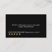 kleine onderneming, dank u, het tussenvoegsel van  visitekaartje (Achterkant)