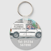 Kleine Onderneming met Naam op Bedrijf Van Sleutelhanger (Voorkant)