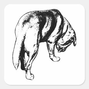 Kleine onderzoeker vierkante sticker