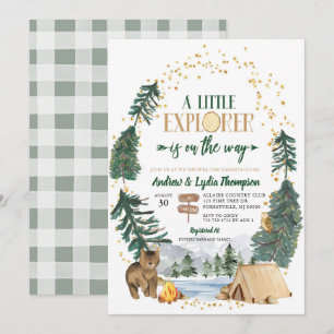 Kleine ontdekkingsreiziger op komst Baby Shower Ui Kaart