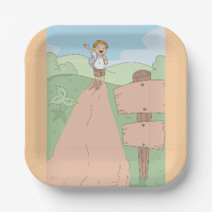 Kleine Ontdekkingsreiziger Wandelavontuur Papieren Bordje