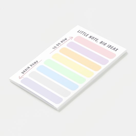 Kleine opmerking Grote ideeën Zachte kalmerende za Post-it® Notes (Schuin)