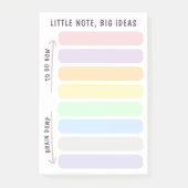 Kleine opmerking Grote ideeën Zachte kalmerende za Post-it® Notes (Voorkant)