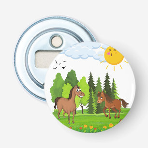 Kleine paarden ontwerpen voor kinderen button flesopener