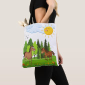 Kleine paarden ontwerpen voor kinderen draagtas (Dichtbij)