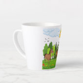 Kleine paarden ontwerpen voor kinderen latte mok (Linkerhoek)