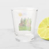 Kleine paarden ontwerpen voor kinderen shot glas (Achterkant)