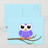 Kleine Paarse boomkor - Blank Briefkaart (Voorkant / Achterkant)