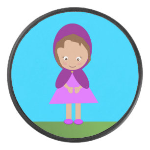Kleine Paarse Riding Hood Hockey Puck