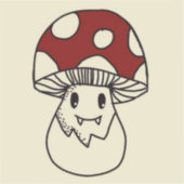 Kleine paddenstoel sticker (Voorkant)