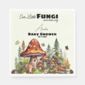 Kleine paddenstoelen Whimsical Woodland Forest Servet (Voorkant)