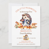 Kleine paddestoel schattige egel paddestoelen verj kaart (Voorkant)