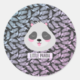 Kleine panda ronde sticker