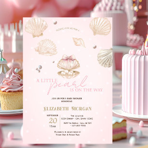 Kleine Parel Zeeschelpen Stippen Baby Shower Kaart