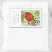 Kleine party bug bookplate rechthoekige sticker (Tas)