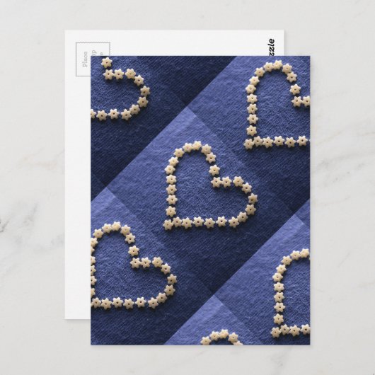 Kleine pasta's Hartvorm Briefkaart (Voorkant / Achterkant)