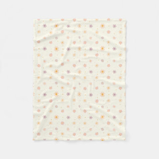 Kleine Pastelbloemen Fleece Deken