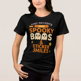 Kleine patiënten Spooky kinderverpleegkundige Hall Tri-Blend Shirt