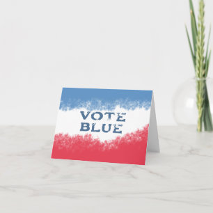 Kleine Patriotische Stem Blau Politiek Bedankkaart