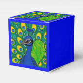 Kleine pauw gunst doos. bedankdoosjes (Voorkant Zijde)