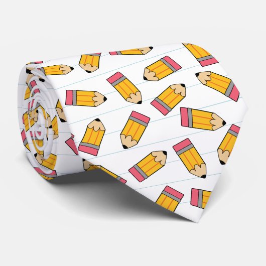 Kleine pennen op papier stropdas (Opgerold)