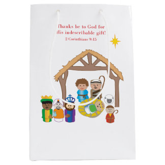 Kleine People Nativiteit Medium Cadeauzakje