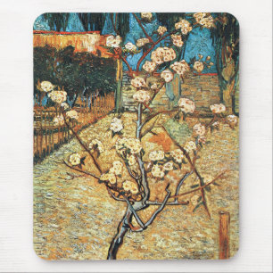 Kleine perenboom in bloei door Vincent van Gogh Muismat