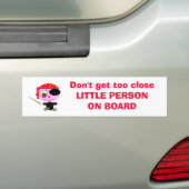 KLEINE PERSOON AAN BOORD BUMPERSTICKER (Op auto)