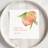 Kleine Perzik Meisje Baby Shower Fruit Servet