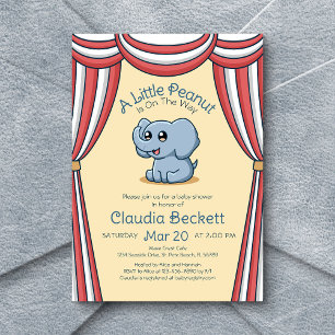 Kleine pinda-Baby shower Kaart