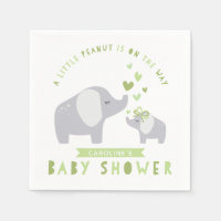 Kleine pinda-olifant | BABY SHOWER | Groen