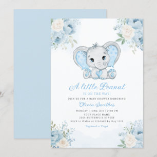 Kleine pinda Waterverf Baby shower Kaart