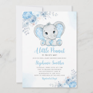 Kleine pinda Waterverf Baby shower Kaart