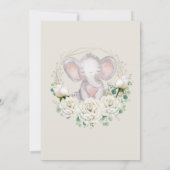 Kleine pinda-waterverf bloemenklefant  kaart (Achterkant)