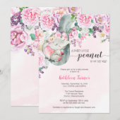 Kleine pinda's die elastisch Baby shower Kaart (Voorkant / Achterkant)