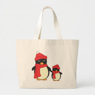 Kleine pinguïn meenemen voor een Walk Grote Tote Bag