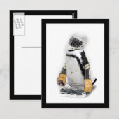 Kleine pinguïn met sleutelvistuig briefkaart (Voorkant / Achterkant)