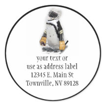 Kleine pinguïn met sleutelvistuig