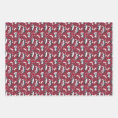 Kleine pinguïns in Santa Hats Inpakpapier Vel (Voorkant)