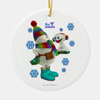 Kleine planeten Sneeuwprobleem Keramisch Ornament