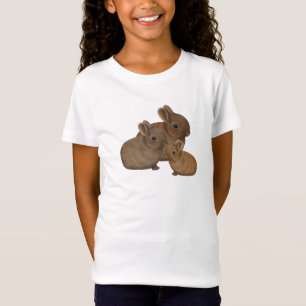 Kleine pluizige konijnen t-shirt