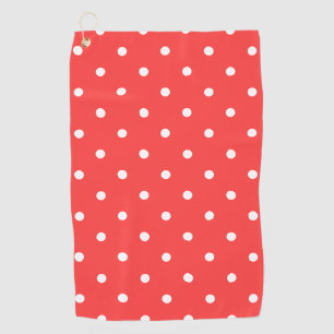 Kleine poka-punten patroon: Koraalroze Golfhanddoek
