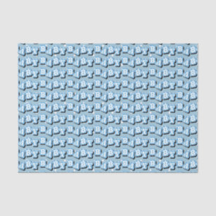 Kleine Polka Dots op blauwe achtergrond voor Baby Tissuepapier