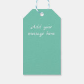 Kleine polka harten op zeebrasem groen cadeaulabel (Achterkant)