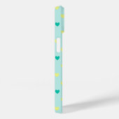 Kleine polka harten op zeebrasem groen Case-Mate iPhone case (Achterkant / Rechts)